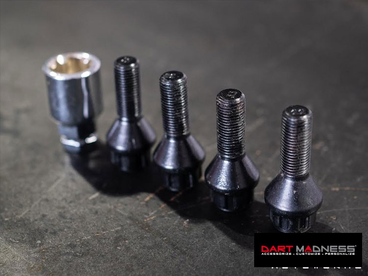 Dodge Dart Wheel Locks Black